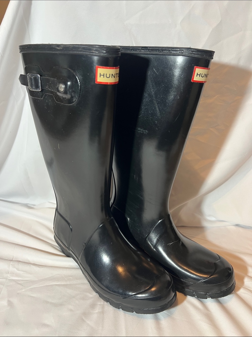 Hunter Gloss Black Tall Waterproof Rain Boots